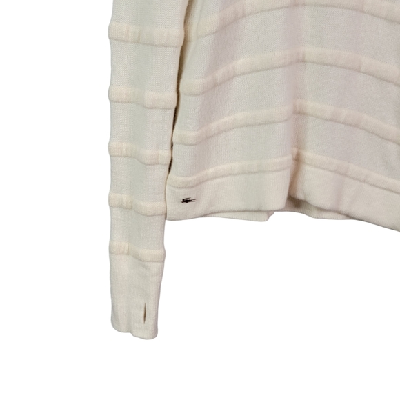 Lacoste Cashmere Wool Blend Turtle Neck 3D Long Sleeve Sweater With Thumb Holes - Picture 3 of 15